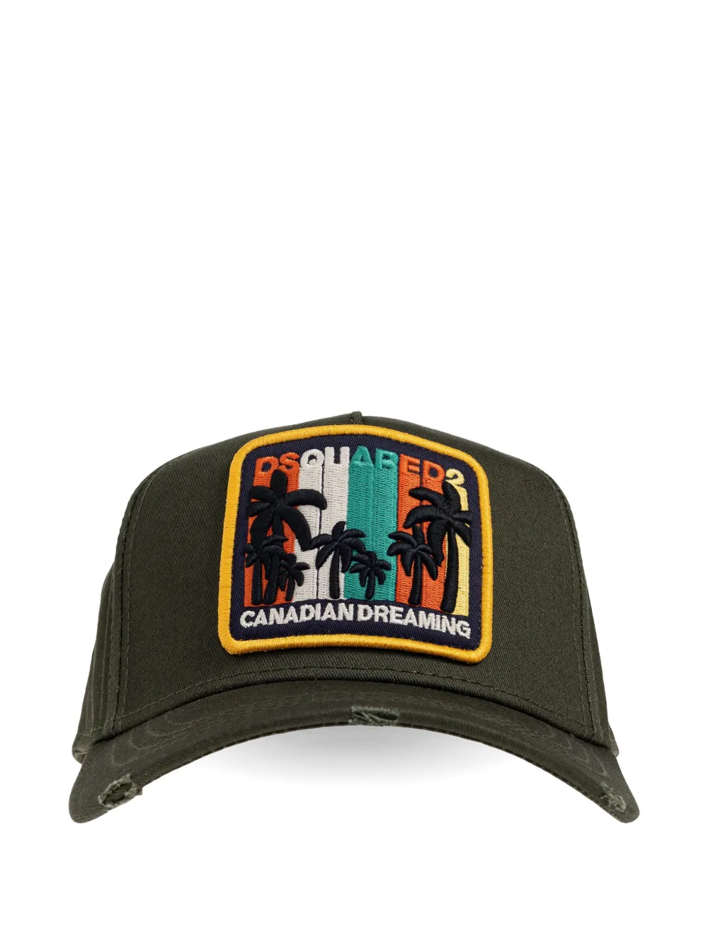 DSQUARED2 embroidered-patch hat | Green | Image 1