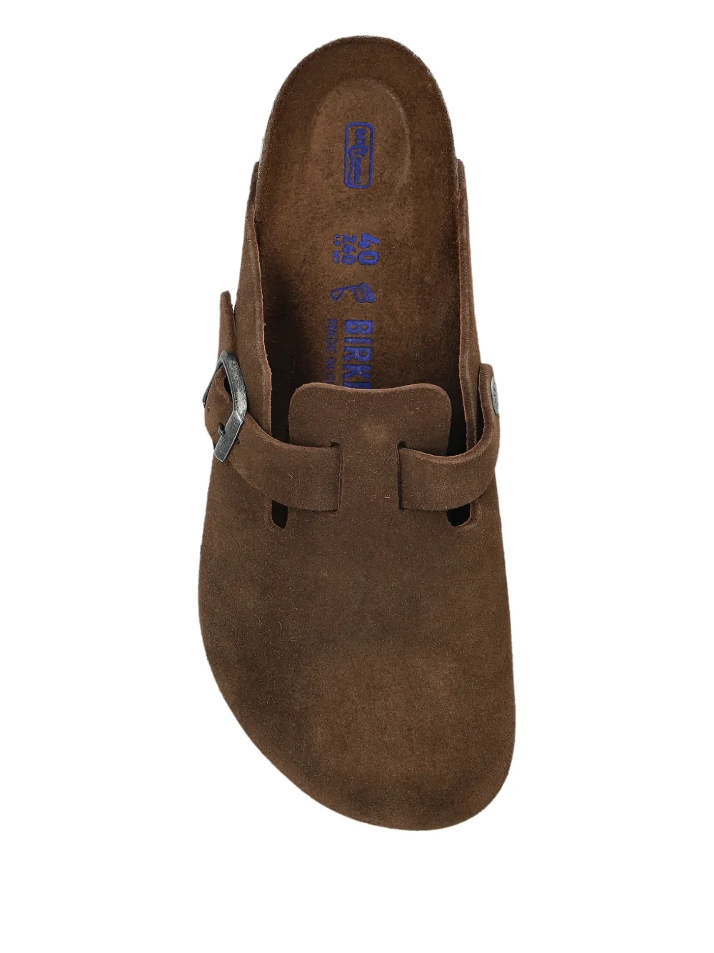 Birkenstock Boston suède sandalen Bruin