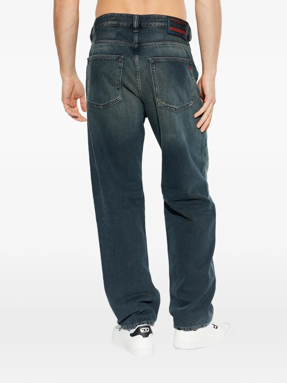 Diesel D-Macs gerafelde jeans Blauw