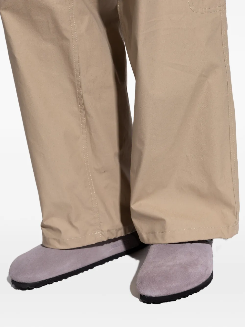 Birkenstock Boston suède sandalen Grijs