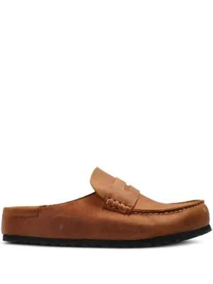 Birkenstock スエード クロッグサンダル | ブラウン | FARFETCH JP