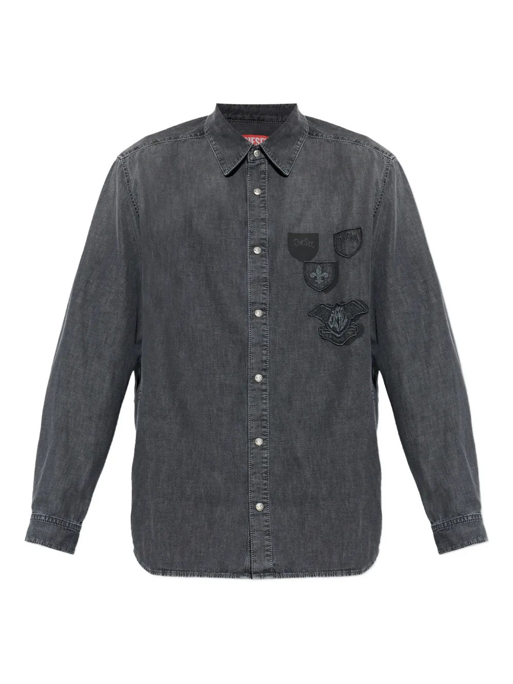 Diesel D-Simply-S15 embroidered shirt - Grigio