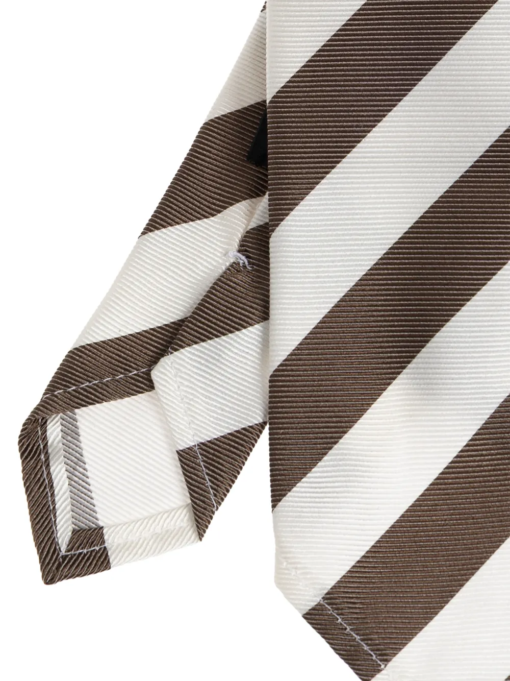  Dsquared2 Striped Silk Tie - White 