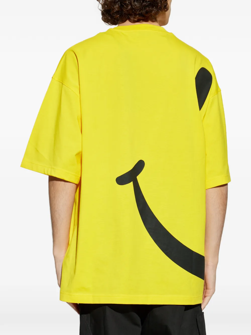 Moschino x SMILEY T-shirt met logoprint Geel