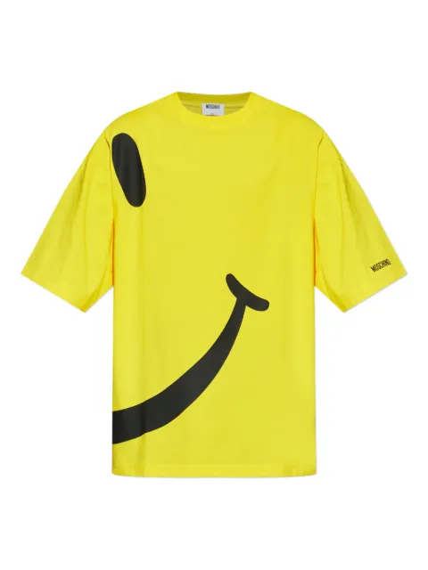 Moschino x SMILEY logo-print T-shirt