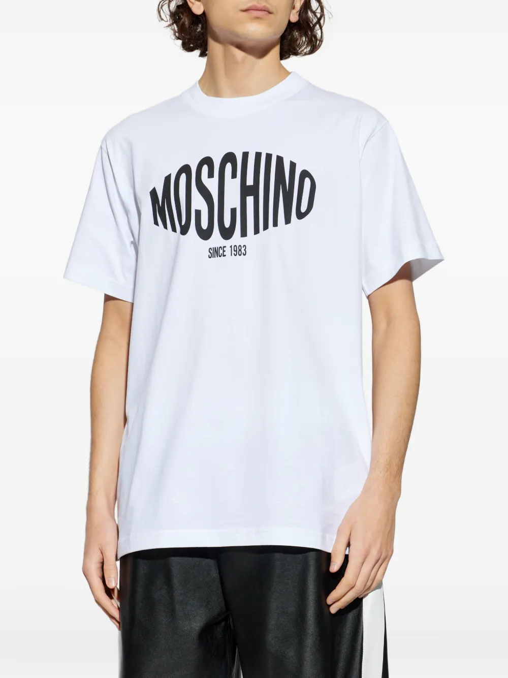 Moschino T-shirt met logoprint Wit