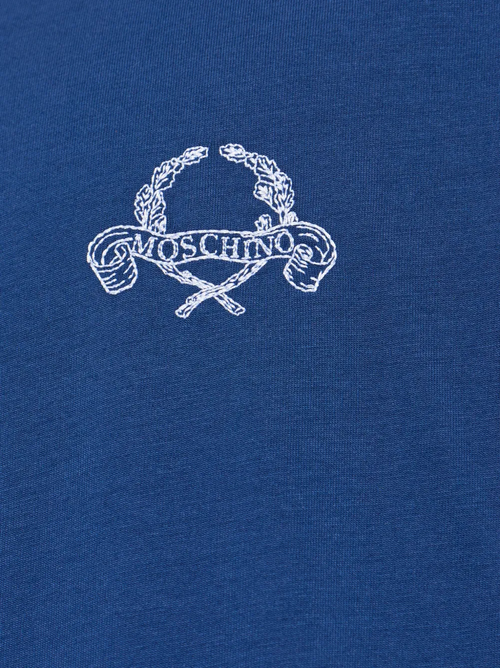 Moschino T-shirt met geborduurd logo Blauw