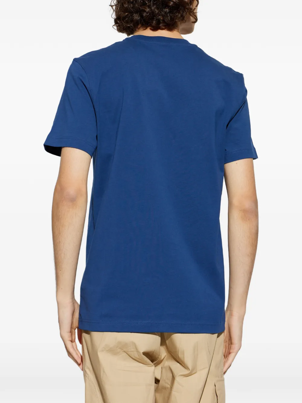 Moschino T-shirt met geborduurd logo Blauw
