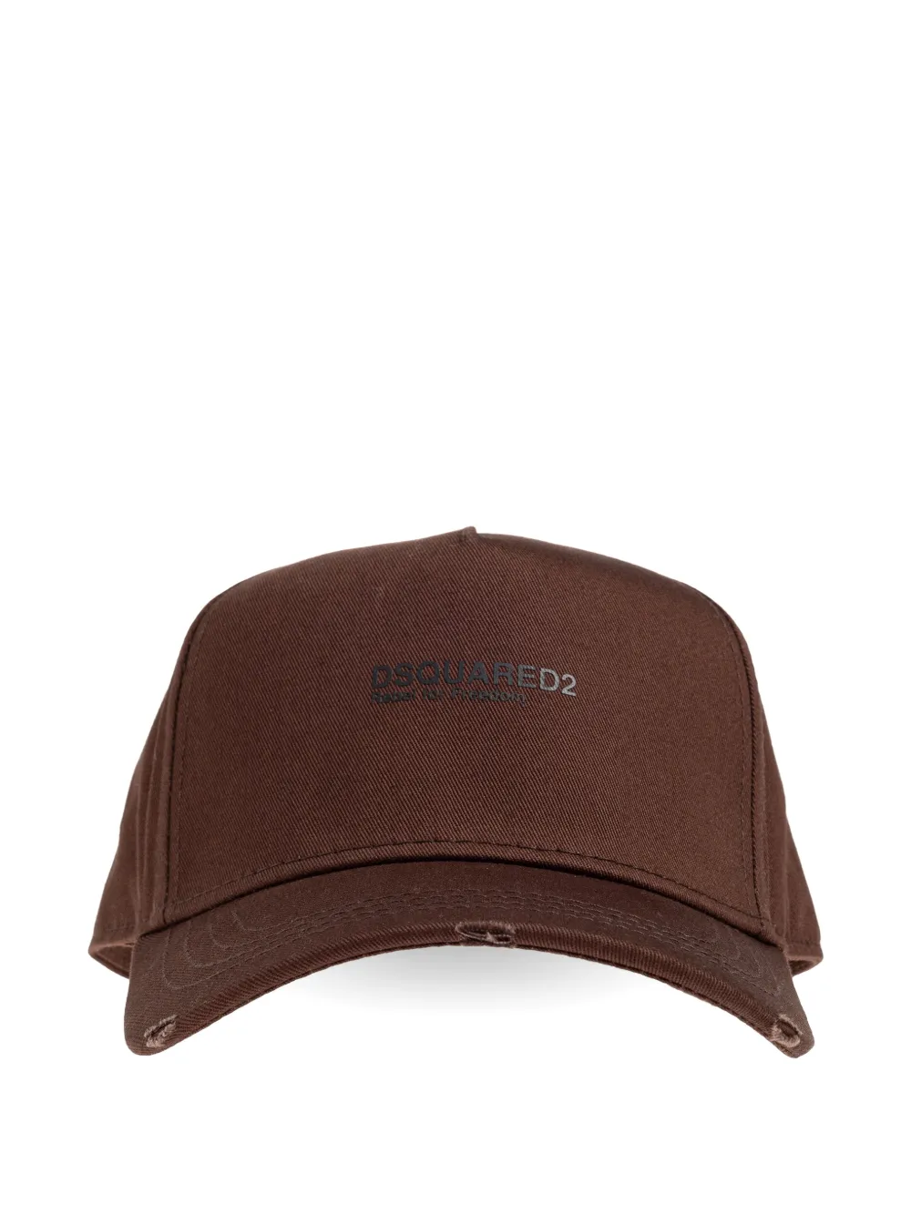 DSQUARED2 distressed logo-print baseball cap | marron | Image 1