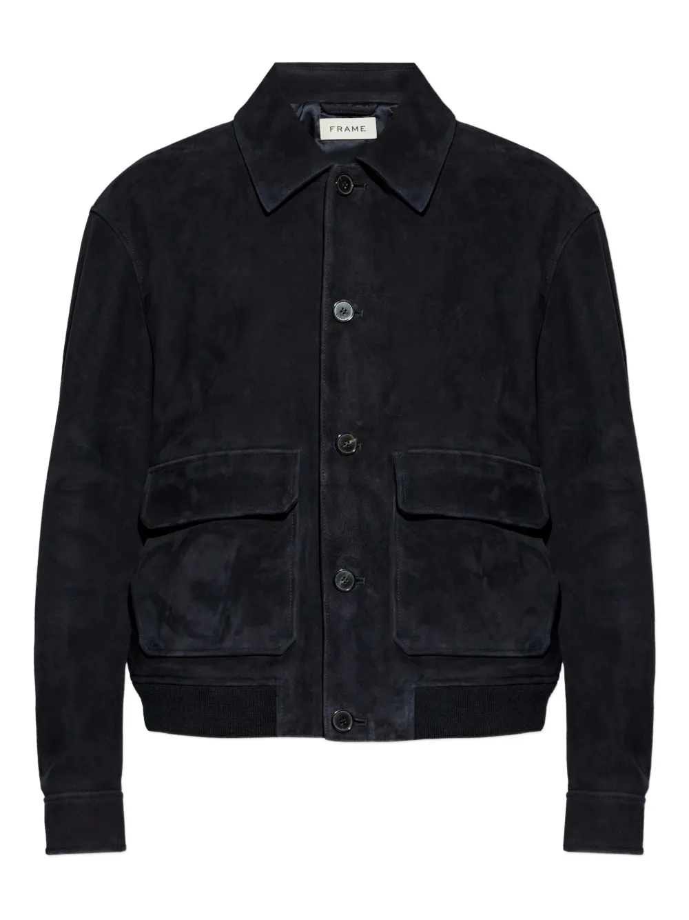 FRAME buttoned suede jacket - Blu