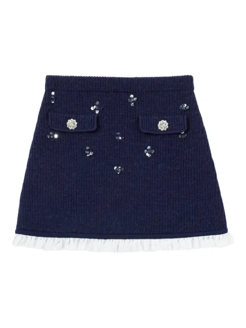 Self-Portrait Kids sequin-appliqués skirt