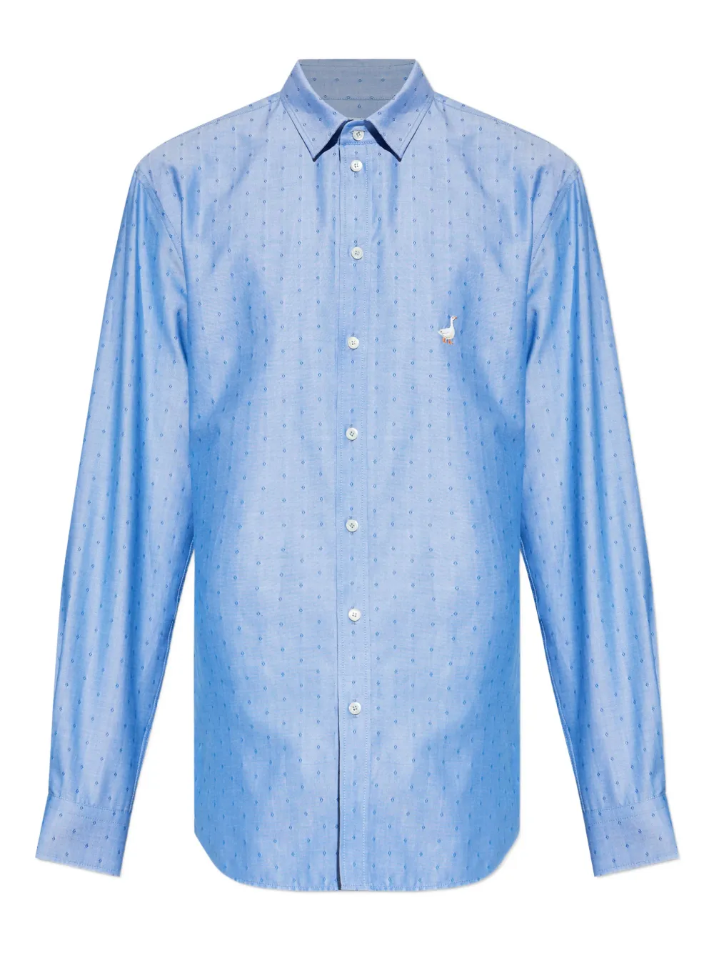Moschino Goose-embroidered shirt - Blu