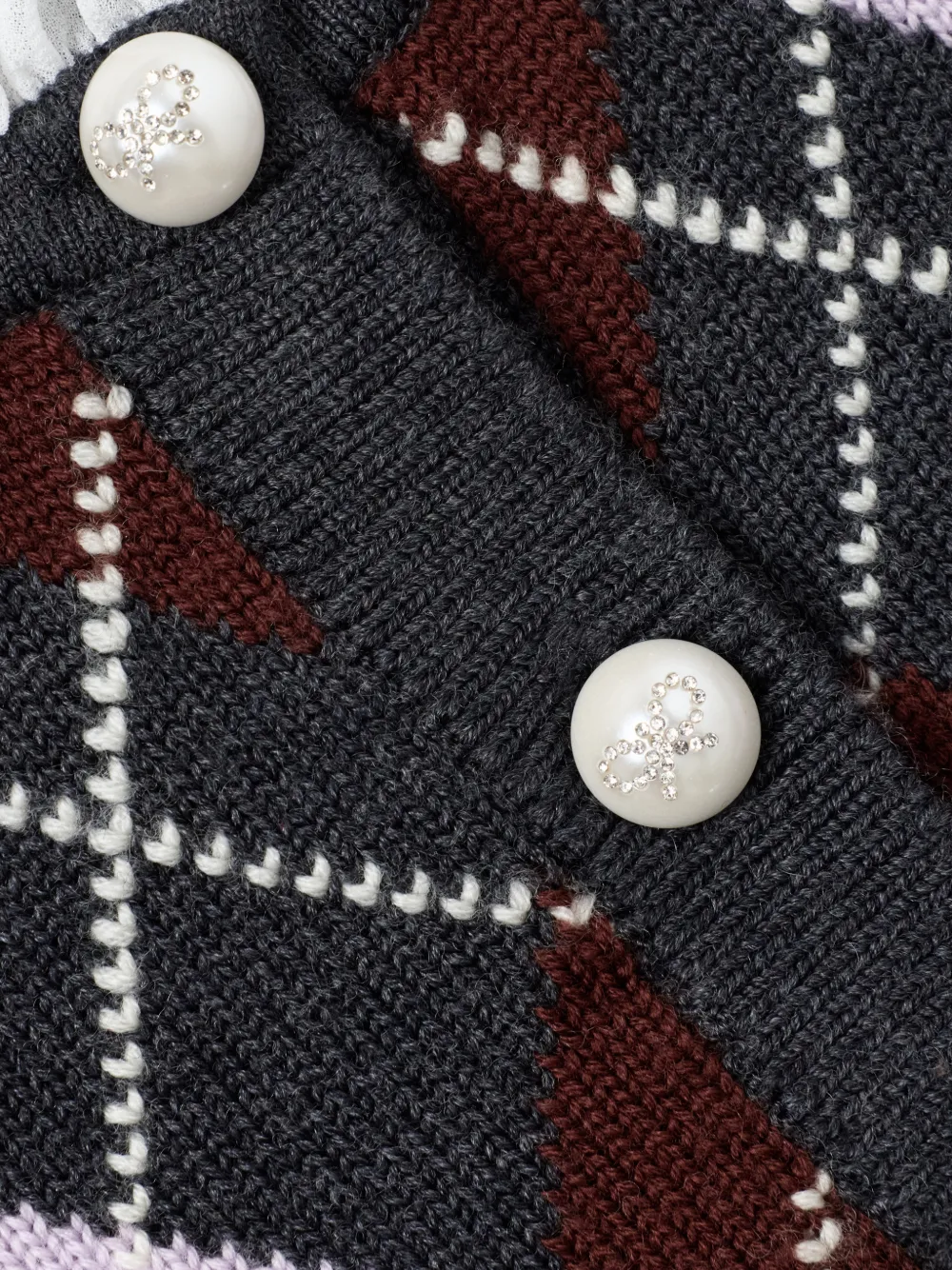Argyle-Pattern Cardigan