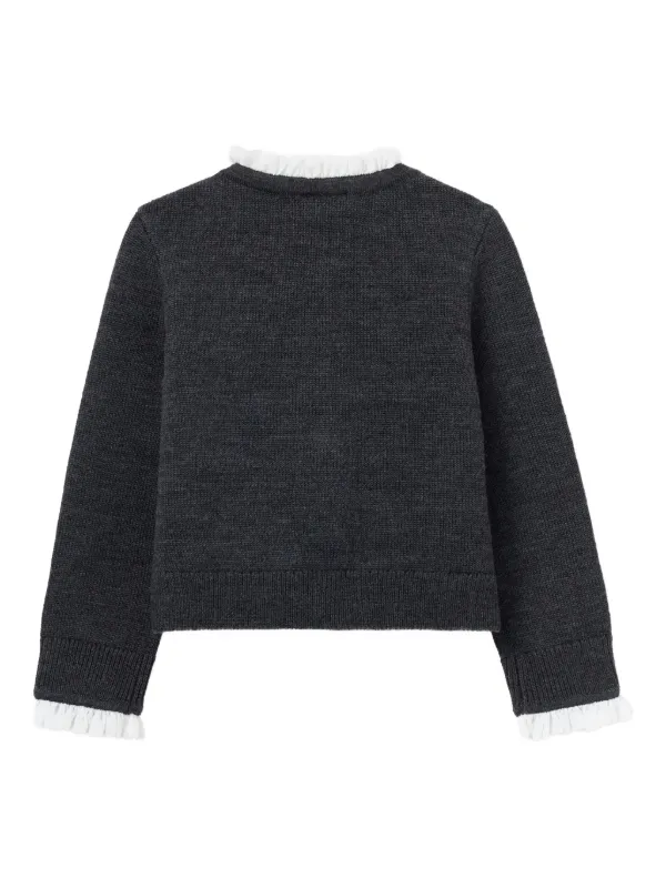 Self-Portrait Kids アーガイル カーディガン | グレー | FARFETCH JP