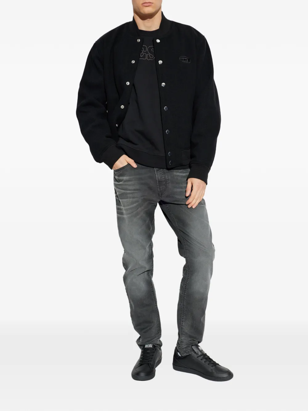 Diesel S-Norm-V10 sweatshirt - Zwart
