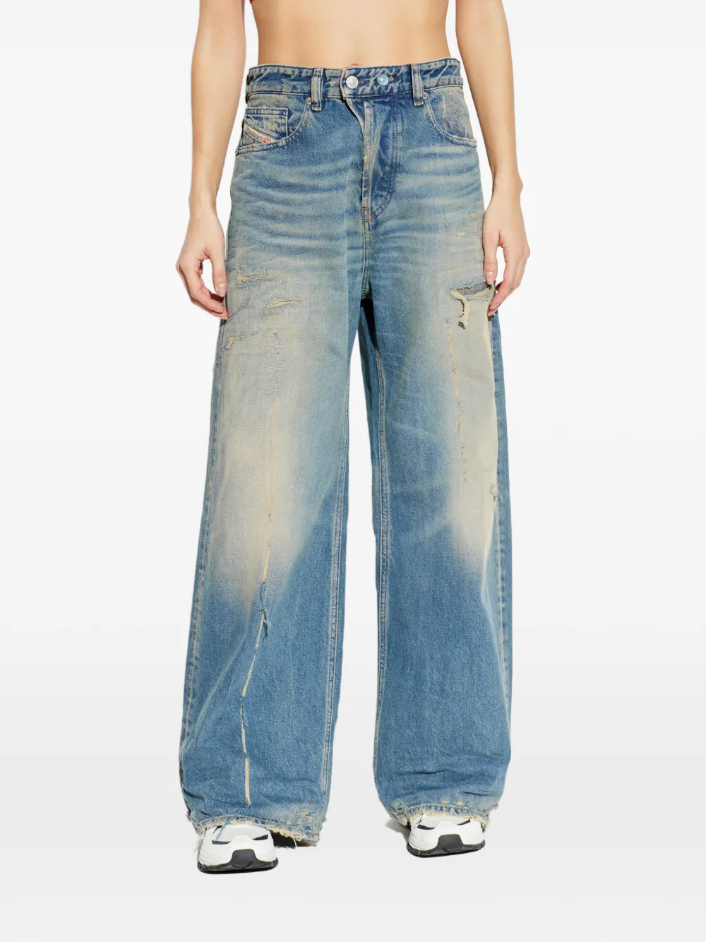 Diesel 1996 D-Sire gerafelde jeans Blauw