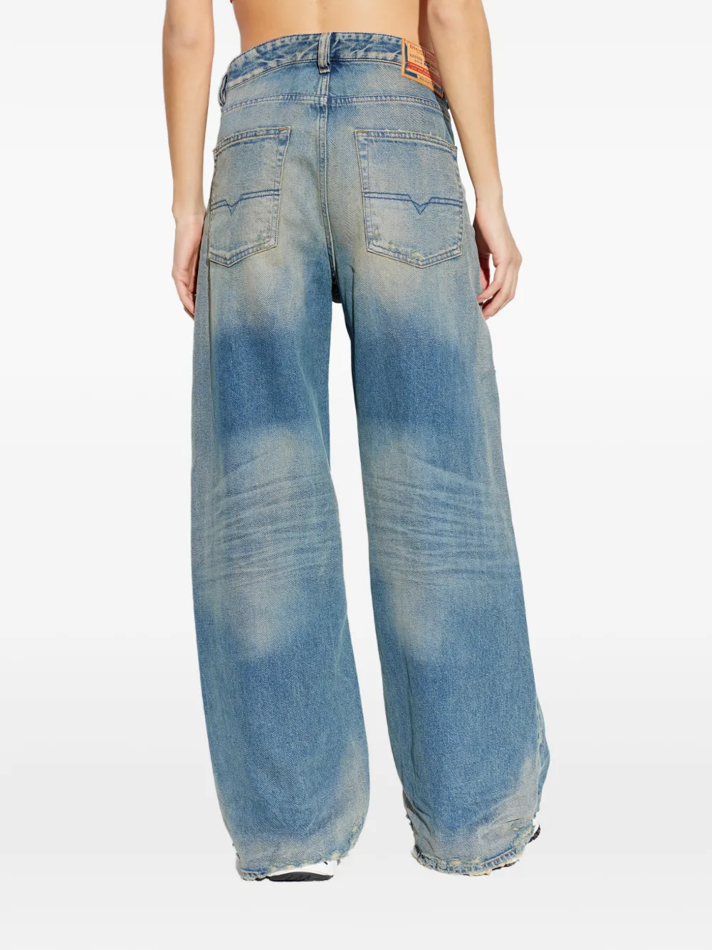 Diesel 1996 D-Sire gerafelde jeans Blauw
