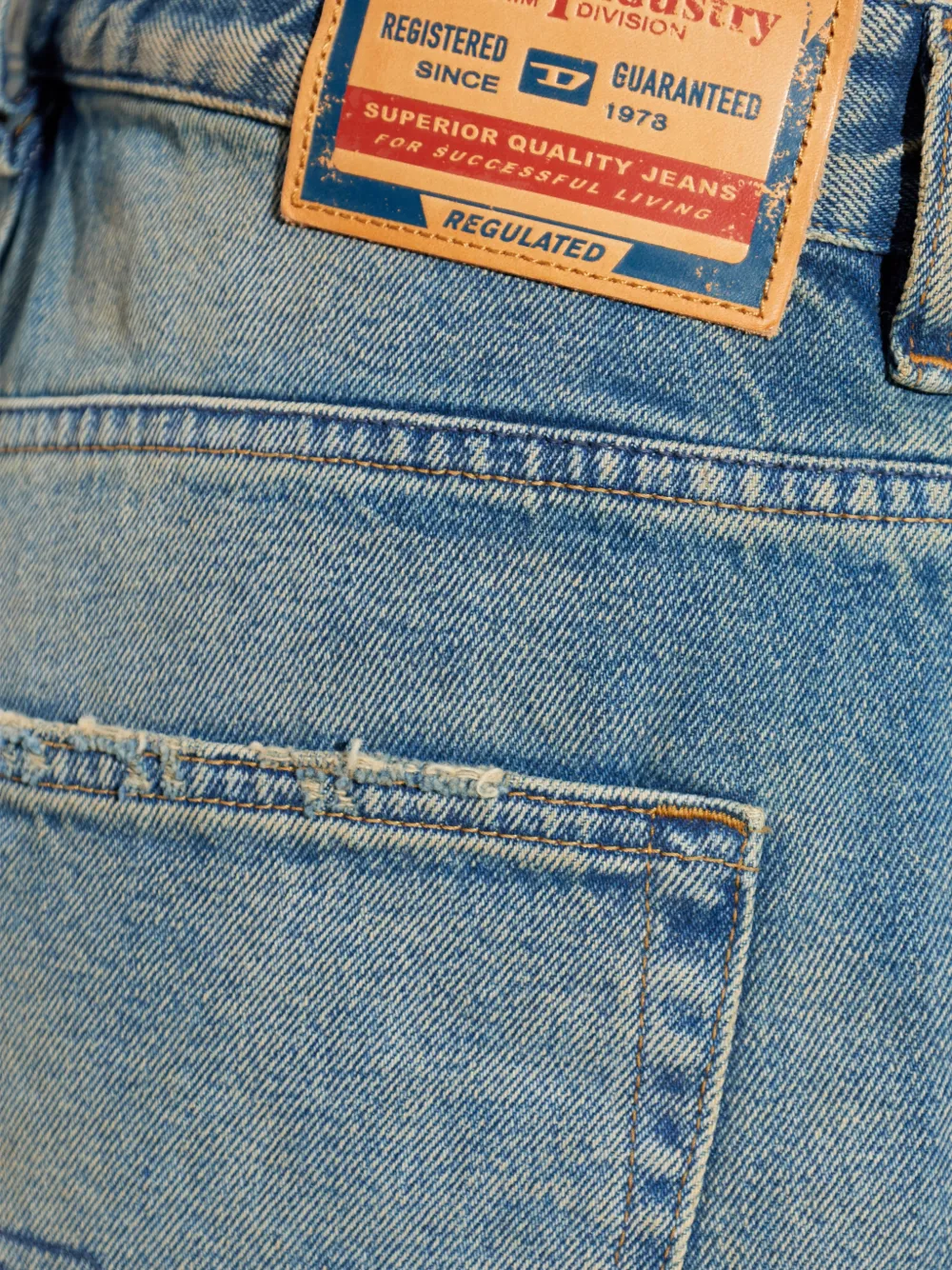 Diesel 1996 D-Sire gerafelde jeans Blauw