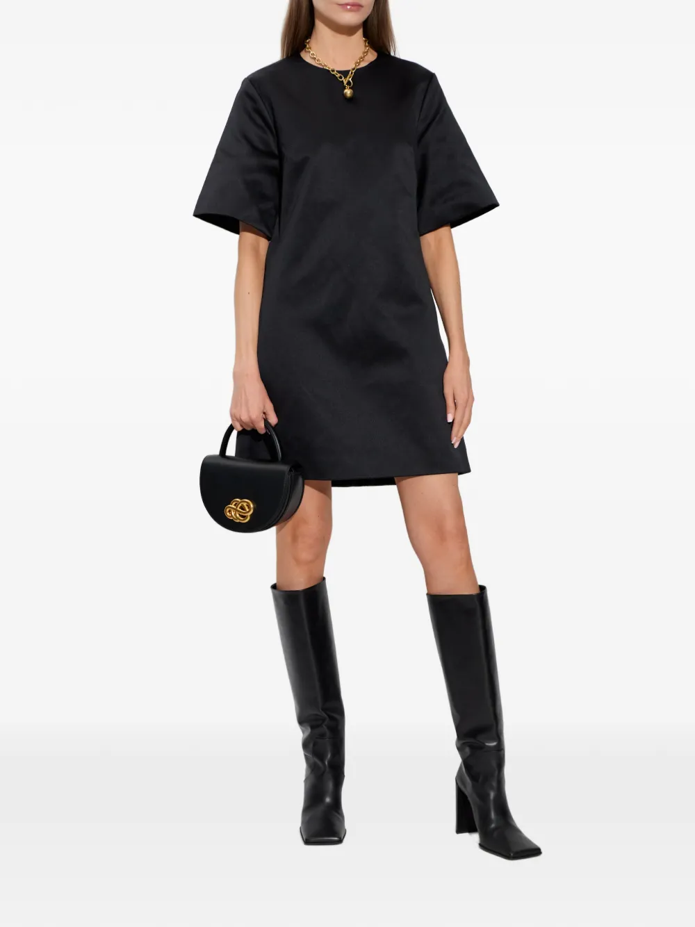 By Malene Birger Harperz short-sleeve mini dress - Zwart
