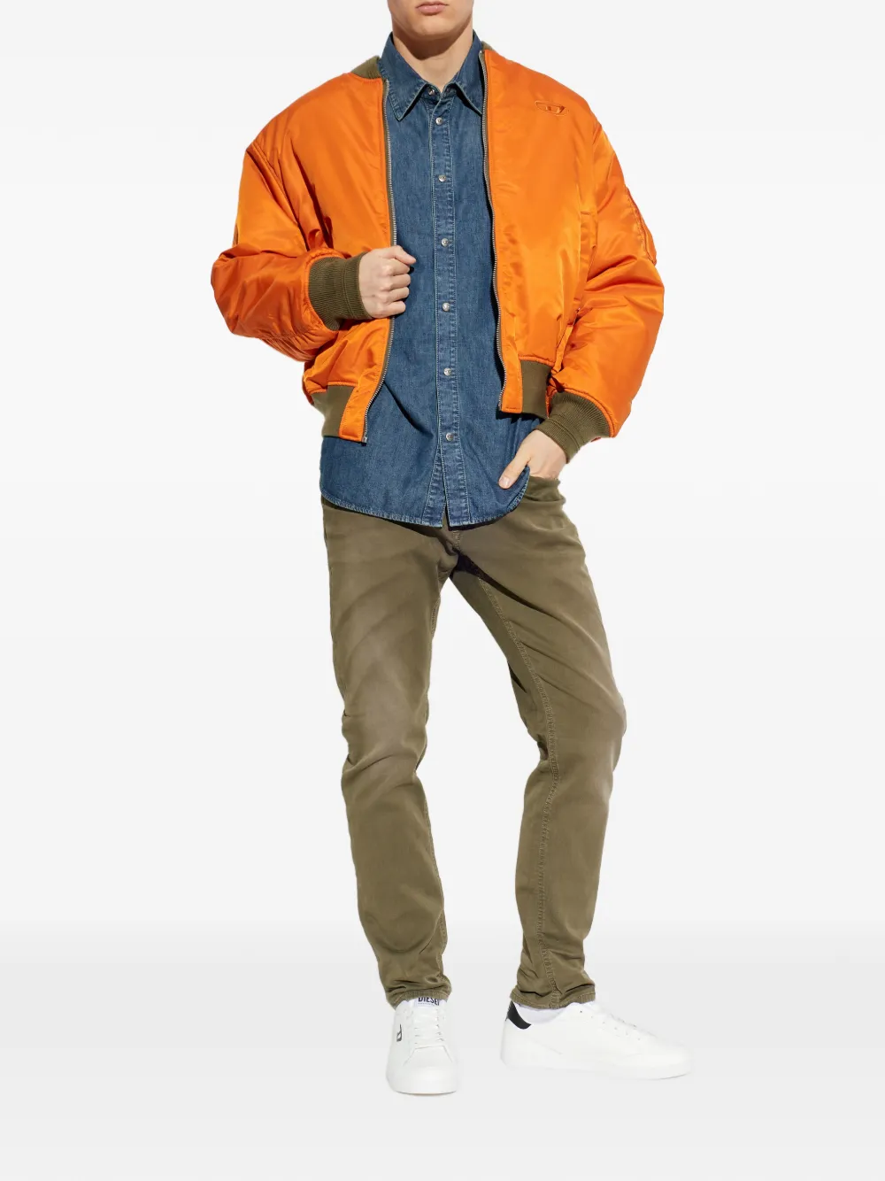 Diesel D-Simply-S15 embroidered shirt - Blauw