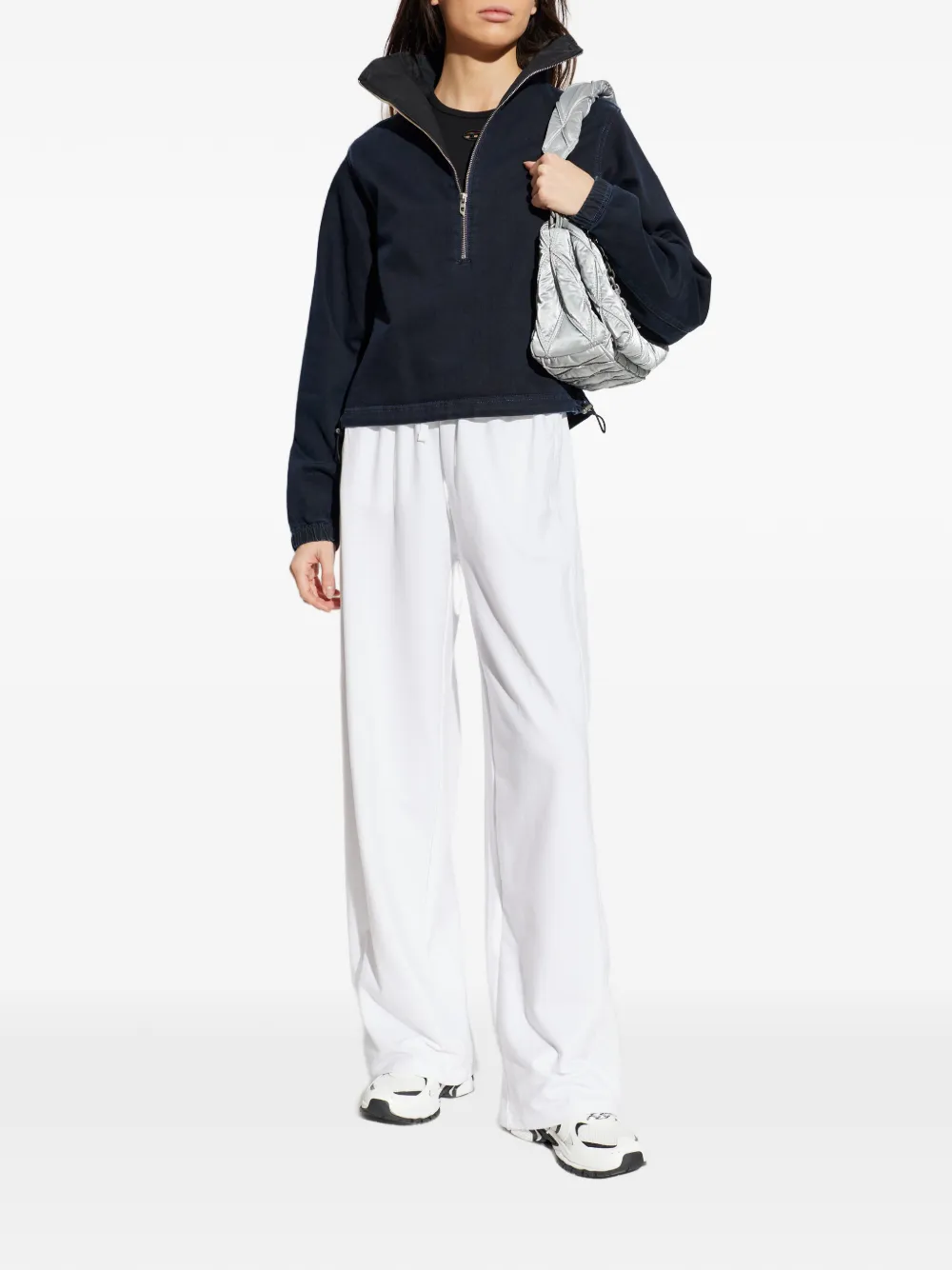 Diesel Zip Funnel-neck Sweater - Blue 