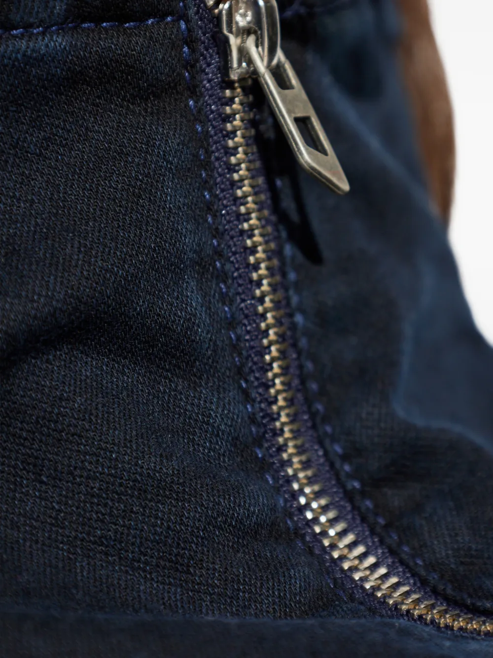 Diesel Trui met trechterhals en rits Blauw