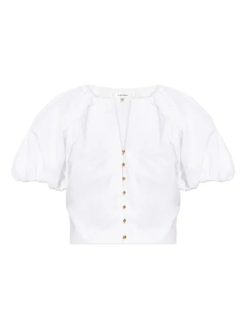 FRAME puff-sleeve buttoned top