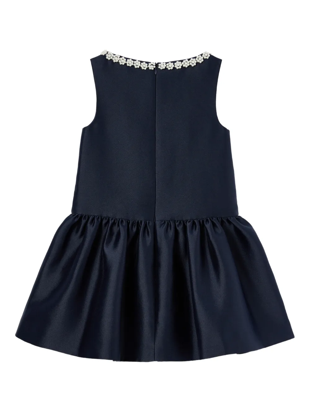 Self-Portrait Kids Flared jurk met imitatieparel Blauw