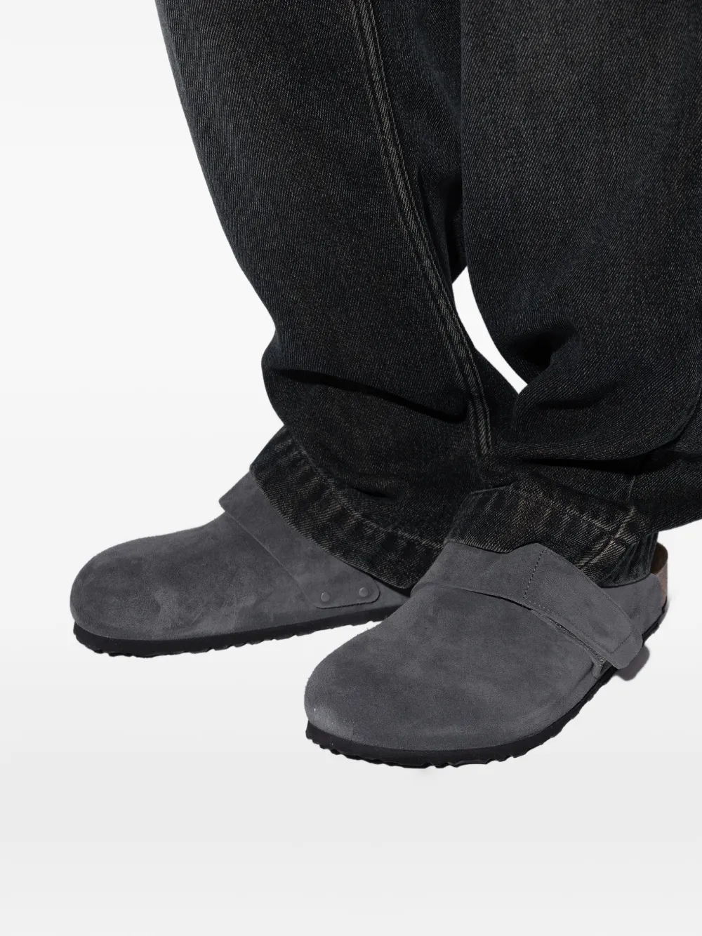 Birkenstock Loma suède muiltjes Grijs