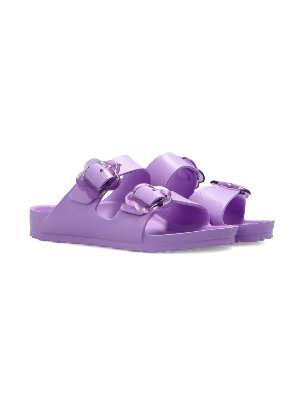 Birkenstock Kids Arizona Flower buckle strap sandals Paars