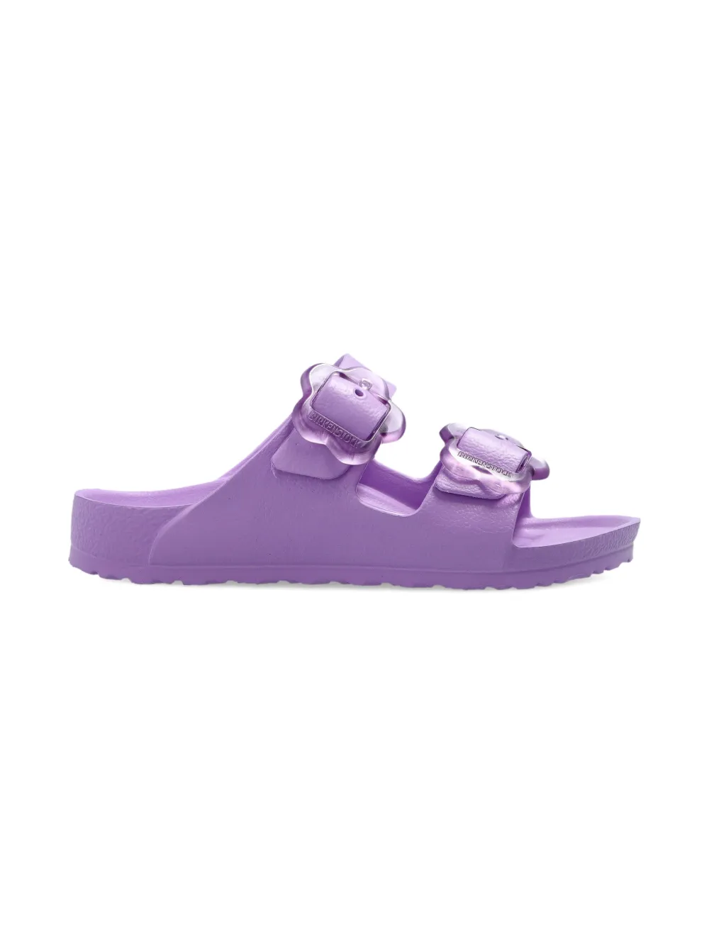 Birkenstock Kids Arizona Flower buckle strap sandals Paars