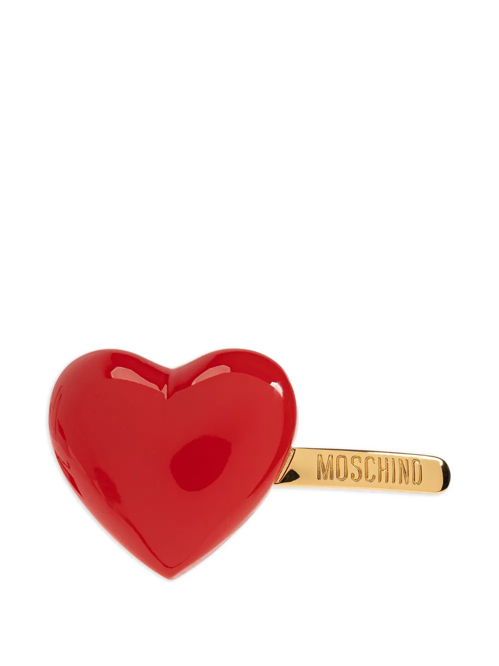 Moschino heart hair clip - Gold