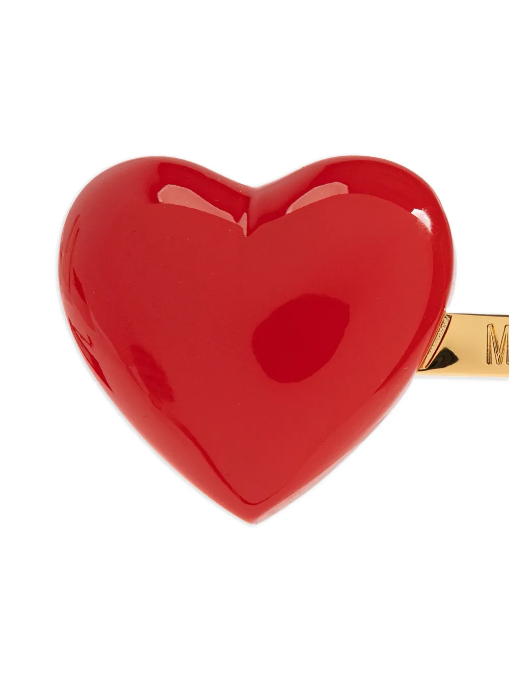Moschino Haarspeld met hart-patroon Goud