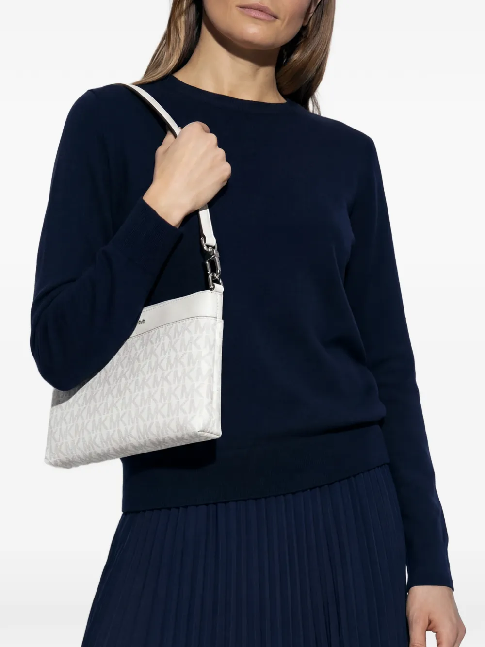 Jet Set Logo-Pattern Shoulder Bag