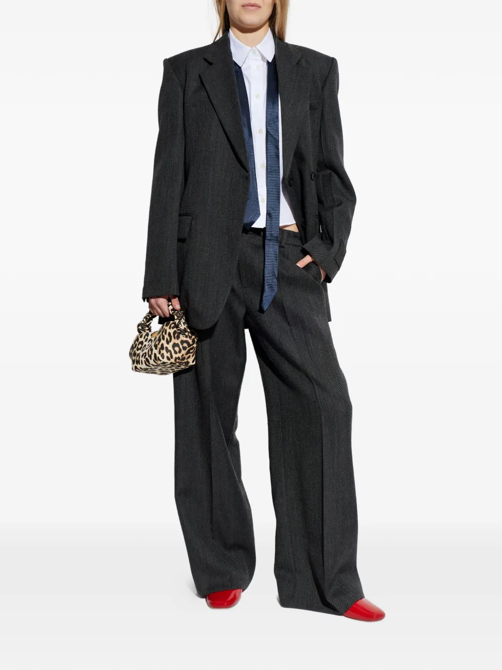 Alexander Wang elasticated wide trousers - Grijs