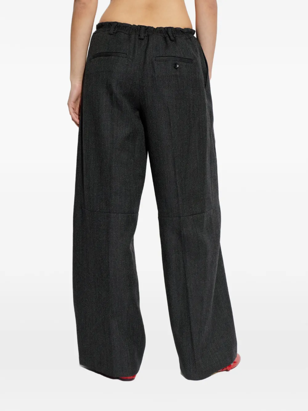 Alexander Wang Getailleerde broek van wolblend Grijs