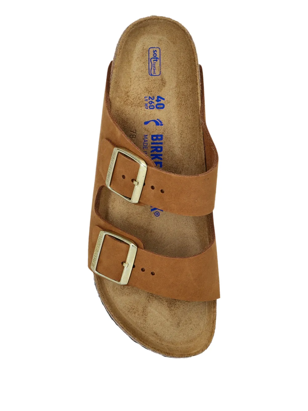 Birkenstock Arizona Soft sandalen met gesp Bruin