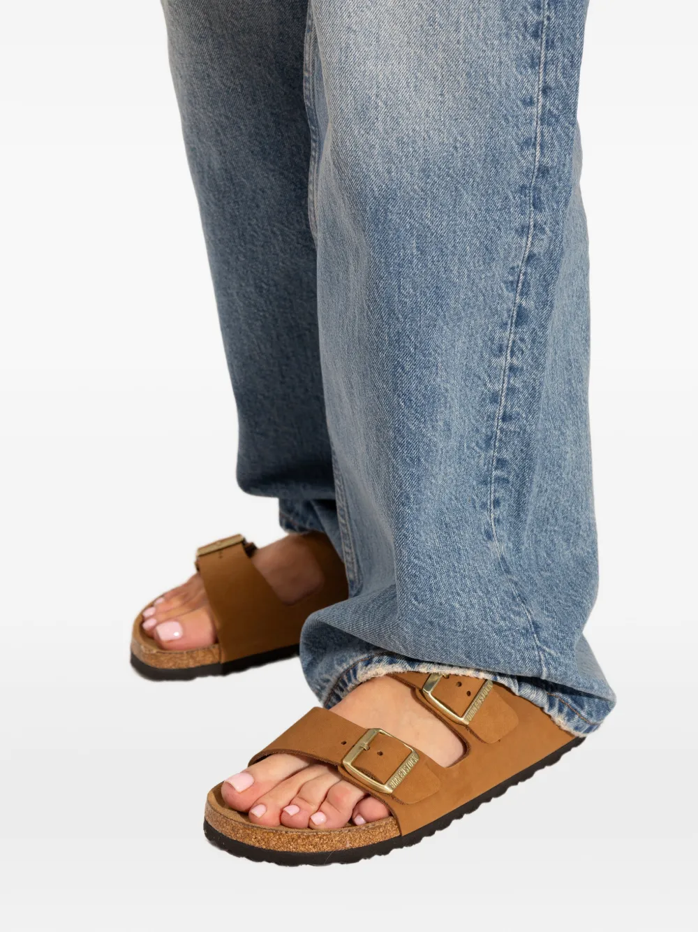 Birkenstock Arizona Soft sandalen met gesp Bruin