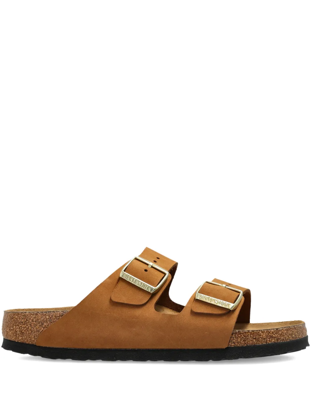 Birkenstock Arizona Soft sandalen met gesp Bruin