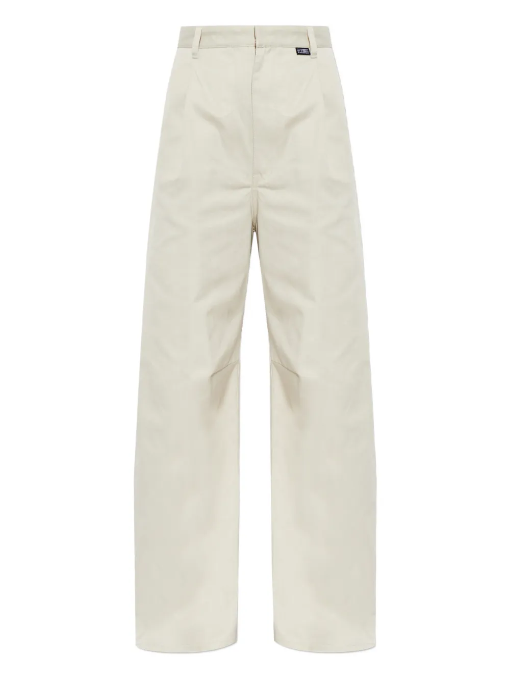 Mm6 Maison Margiela Pleated Wide-leg Trousers In Neutral
