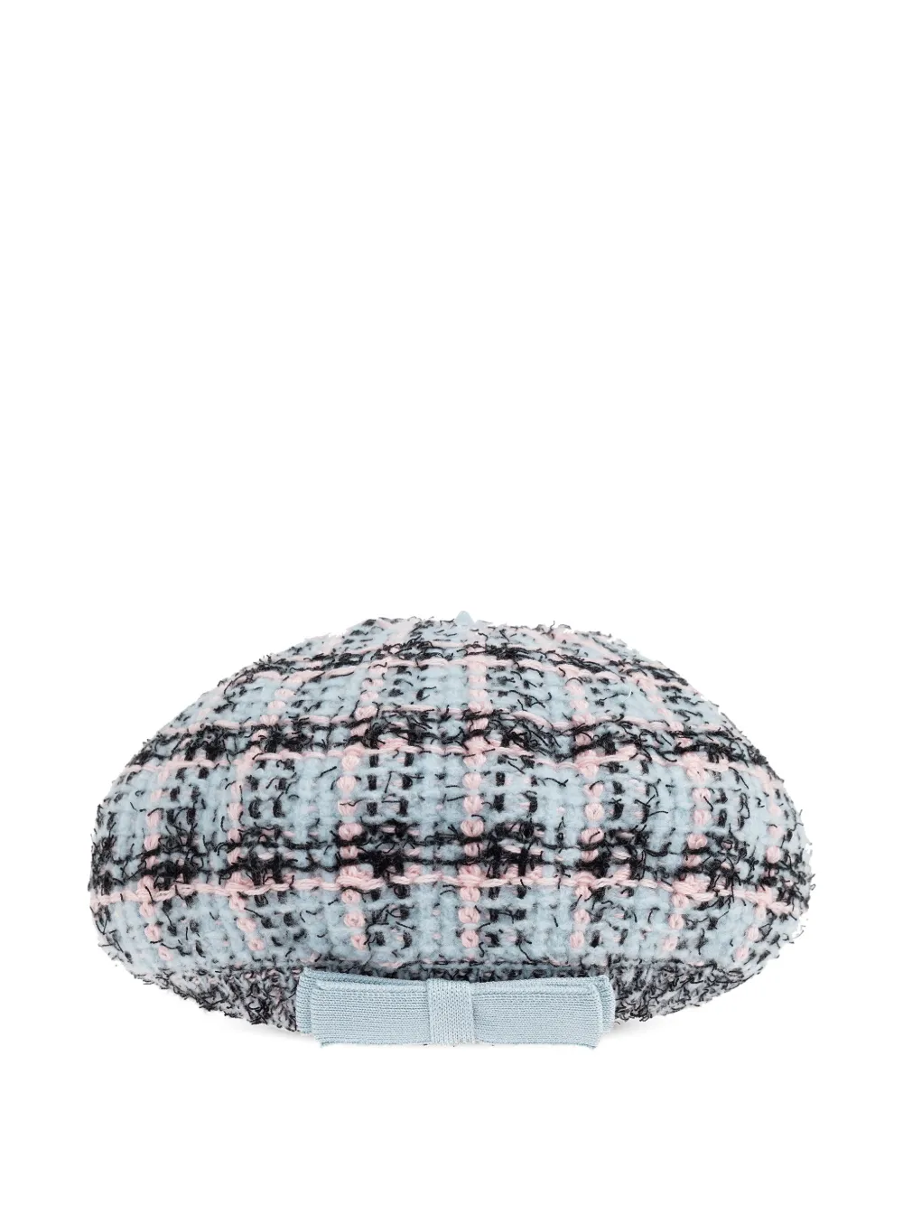 Self-Portrait bow check hat - Blu