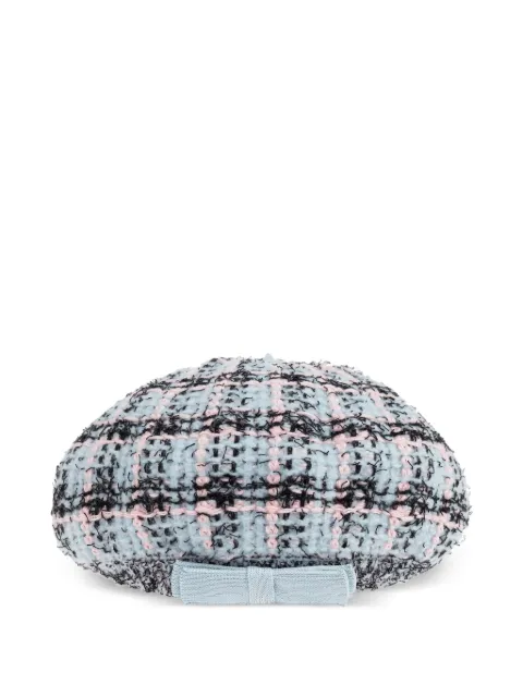 Self-Portrait bow check hat