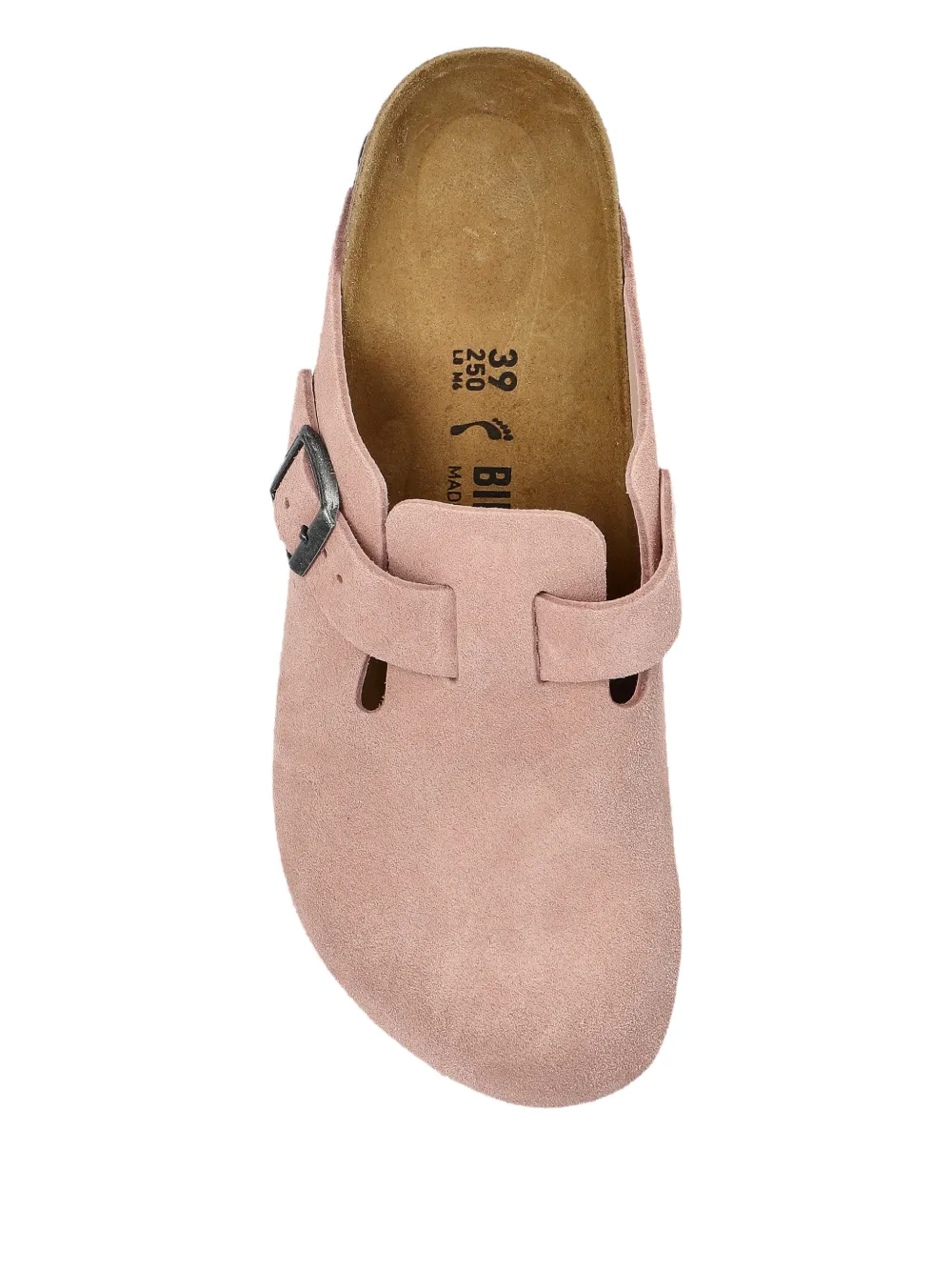 Birkenstock Boston suède sandalen Roze