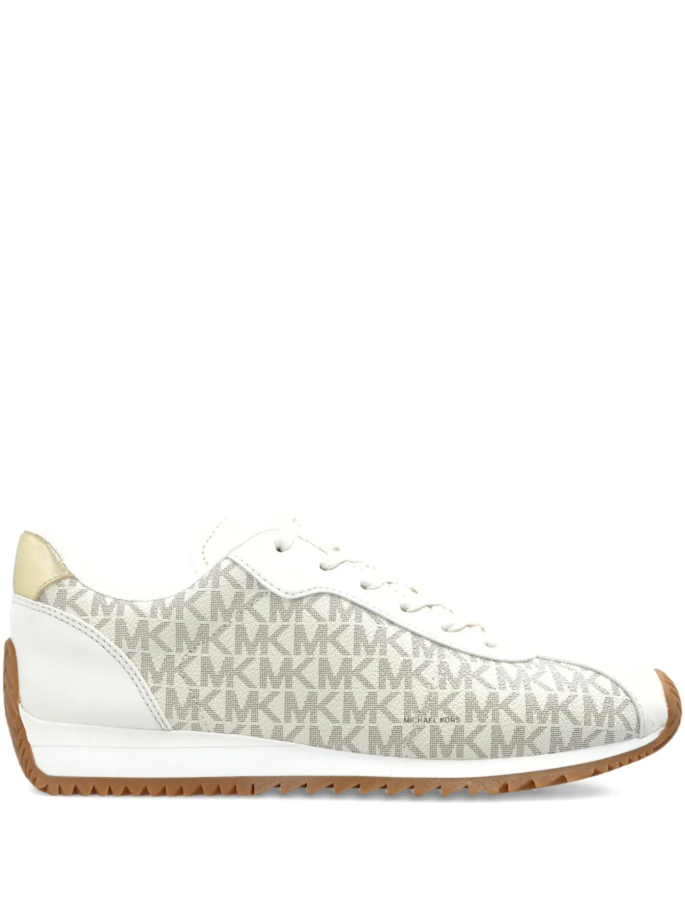 Michael Michael Kors Rhodes monogram lace-up low-top sneakers - Toni neutri