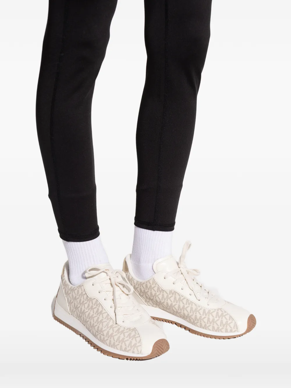 Michael Kors Rhodes low-top sneakers met monogram Beige