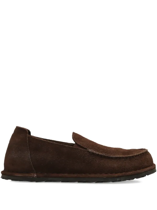 Birkenstock Brown Slip-On Loafers Oswego Suede Leather in Color Cork Brown | BIRKENSTOCK US main image 4