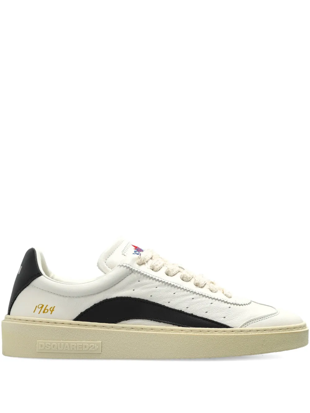 DSQUARED2 Rider perforated striped leather sneakers | White | Image 1
