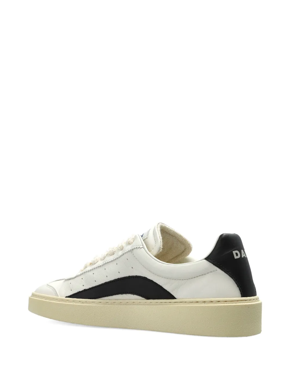 DSQUARED2 Rider perforated striped leather sneakers Wit