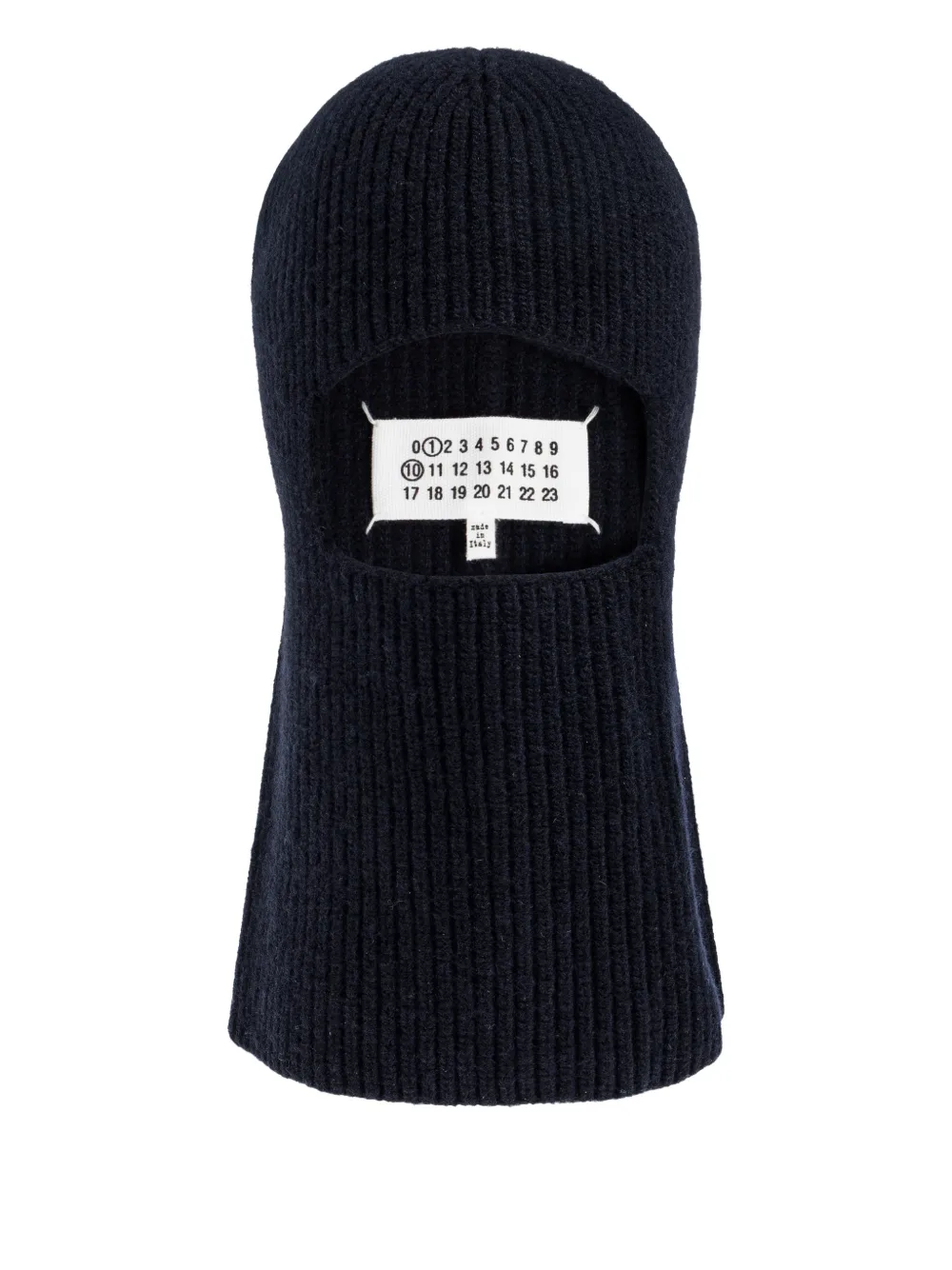 Maison Margiela ribbed-knit balaclava - Blauw
