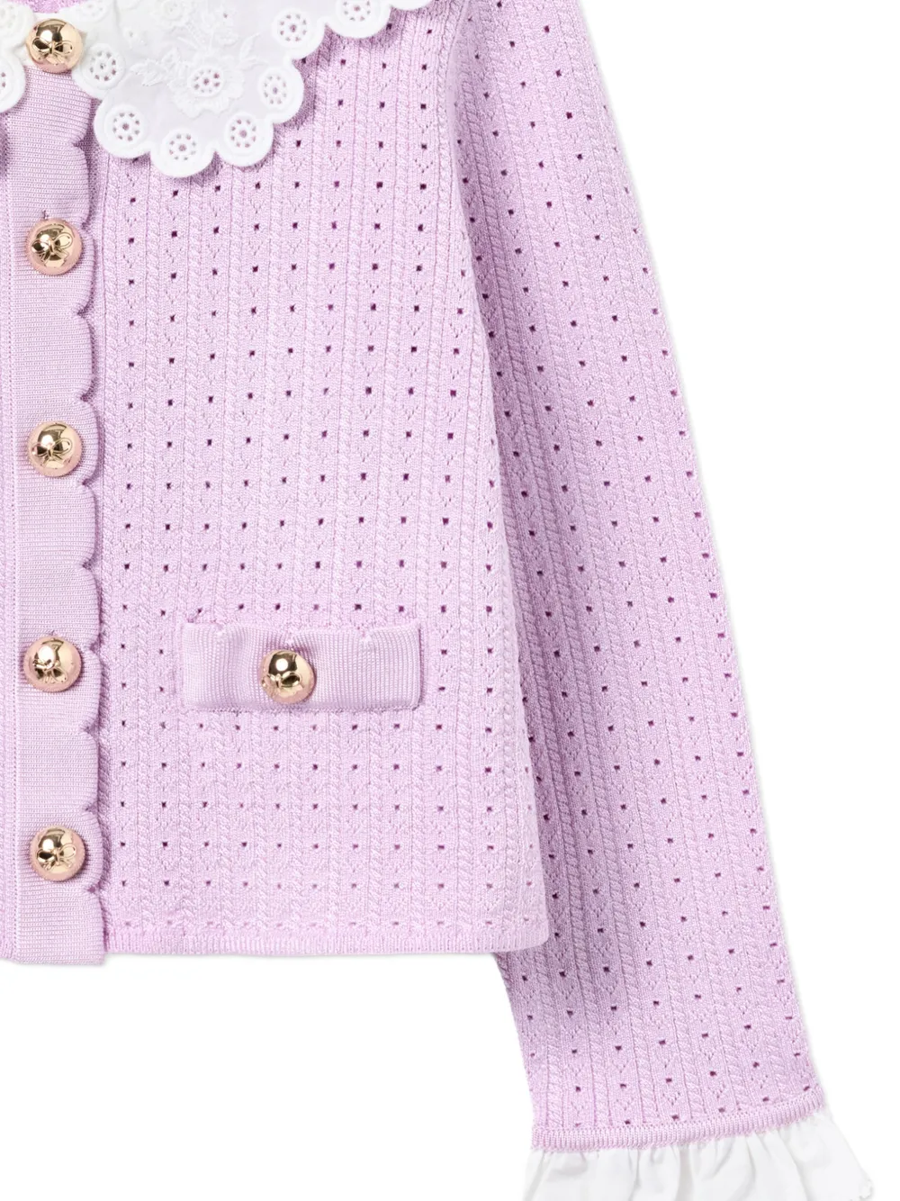 Self-Portrait Kids Vest met ringlets Paars